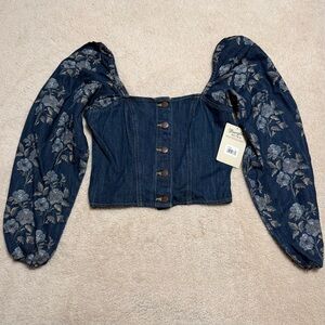 Wrangler Retro Denim Floral Top